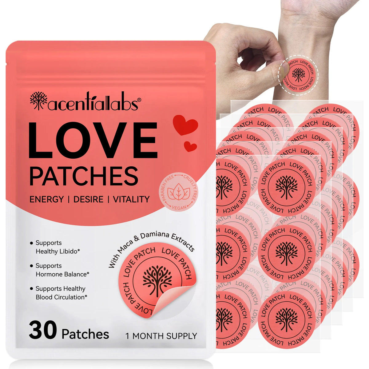 Ingredientes botánicos de Love Patches Acentia Labs