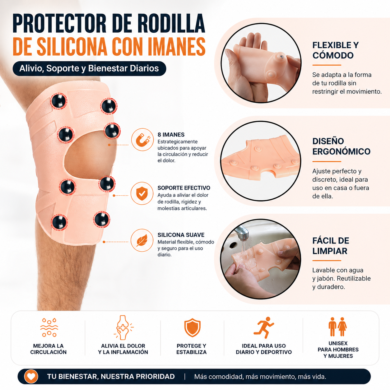 PAINLOCK® RODILLERA MAGNETICA PARA DOLOR ARTICULAR