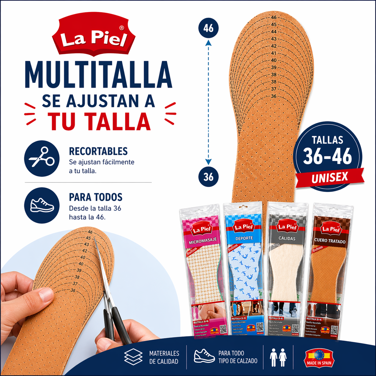 LA PIEL® PACK PLANTILLAS X4