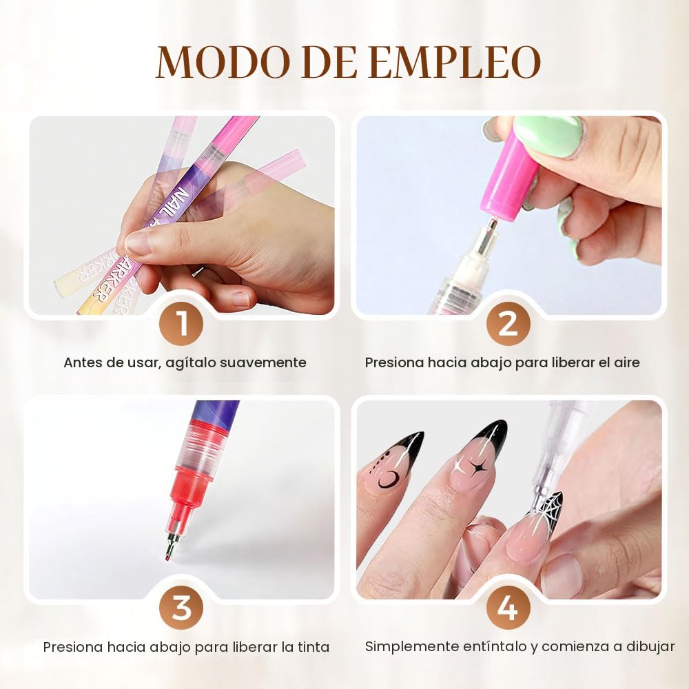 Nail Art Markers – Antes y después