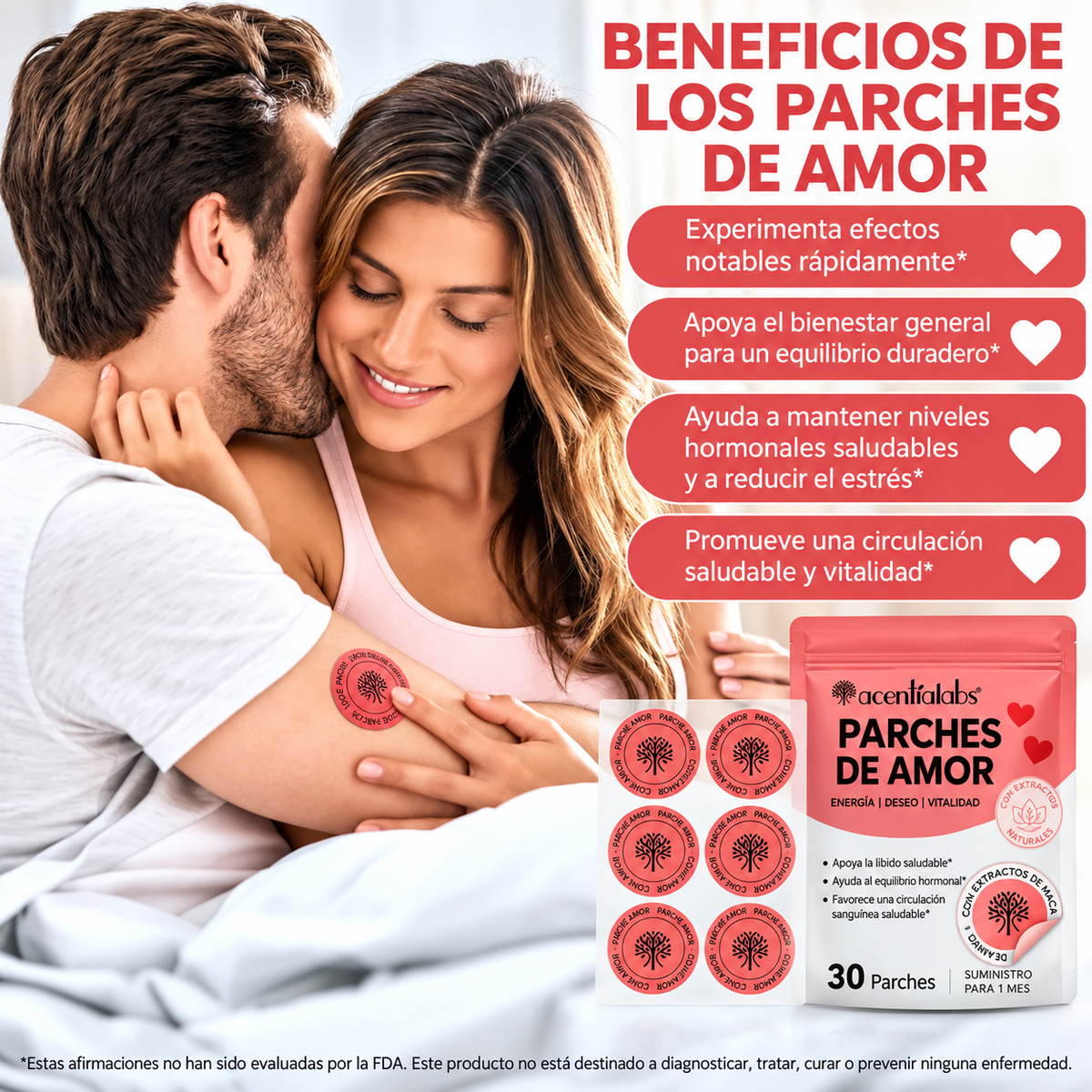 Empaque y parches Love Patches Acentia Labs