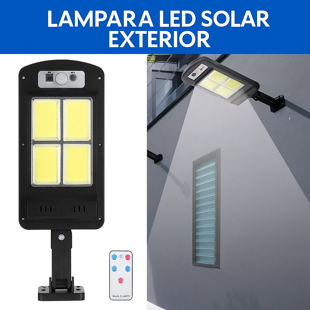 LAMPARA LED SOLAR EXTERIOR