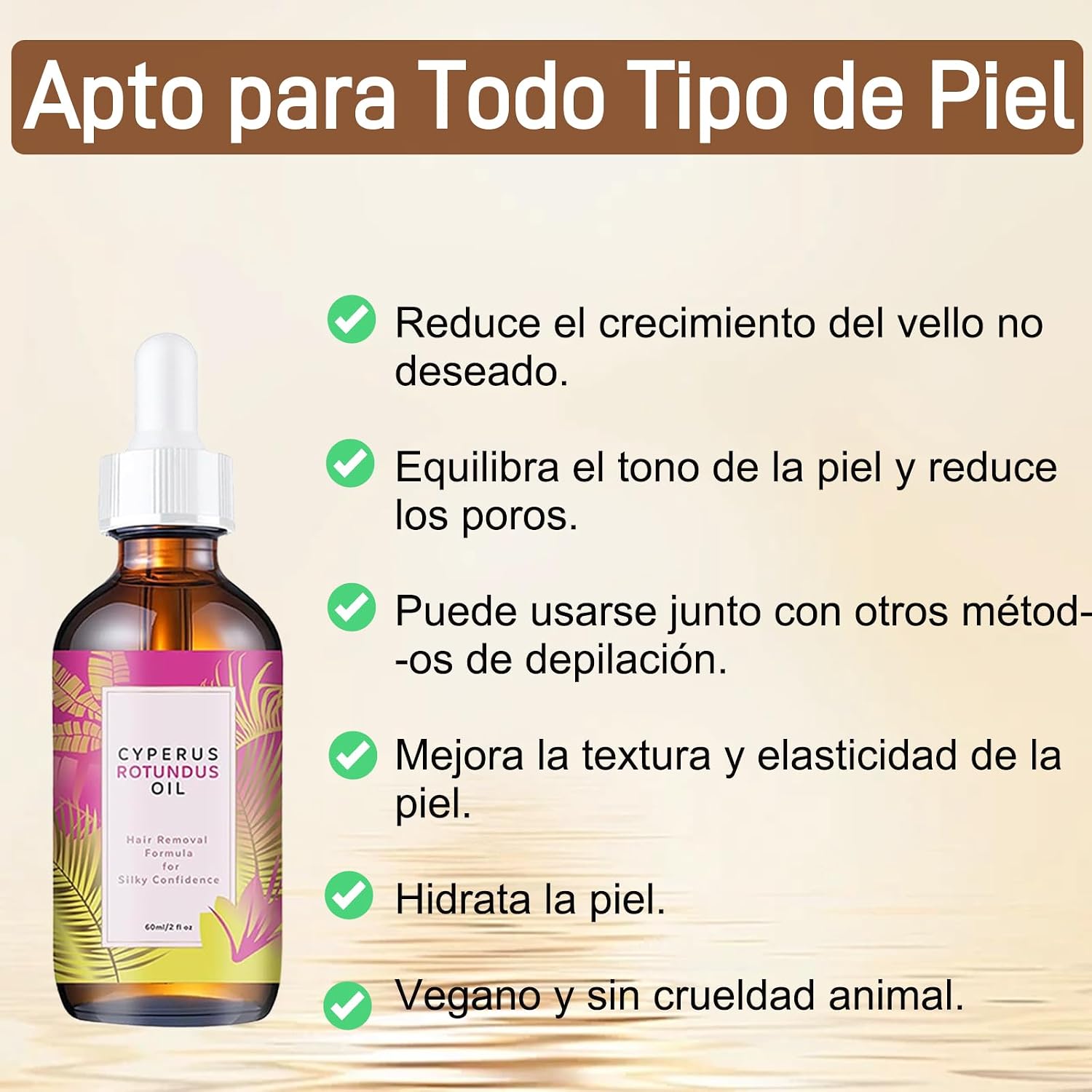 Antes y después – vello en axila y brazo reducido con Cyperus Rotundus Oil