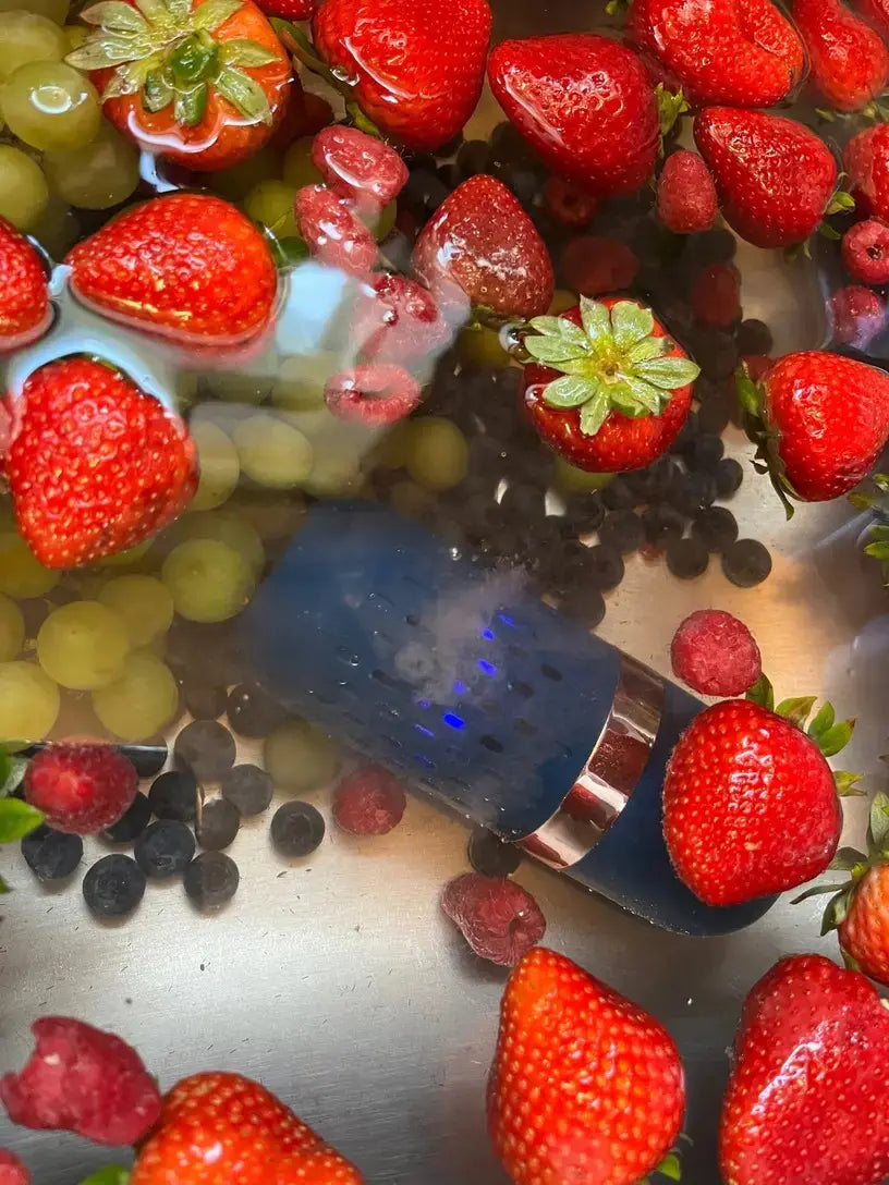 Cápsula purificadora sumergida con frutas y verduras