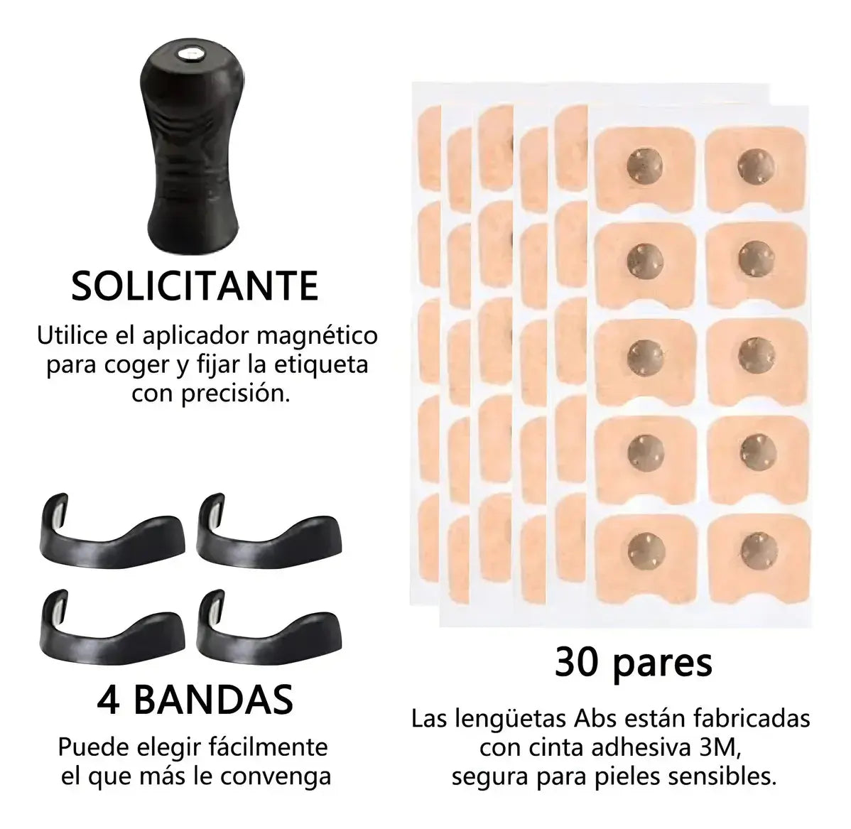 Dilatador nasal magnético en uso
