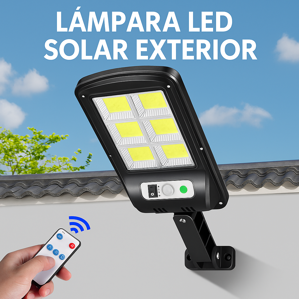 LAMPARA LED SOLAR EXTERIOR