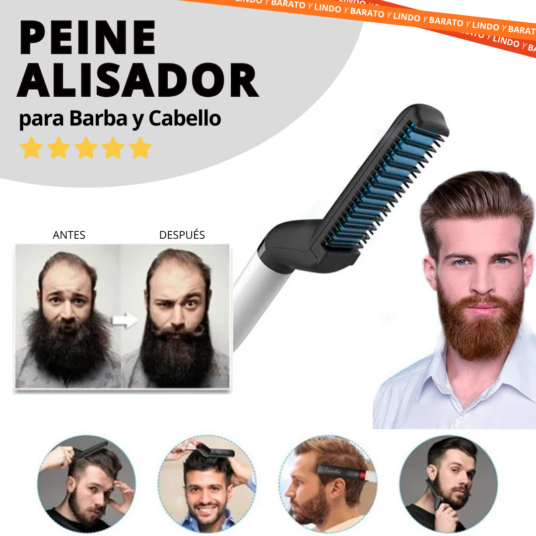 Plancha y Cepillo Alisador 2 en 1 para Barba y Cabello – For Beaut FB161