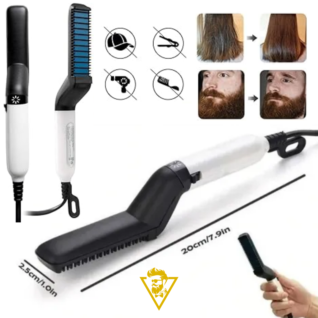 Plancha y Cepillo Alisador 2 en 1 para Barba y Cabello – For Beaut FB161