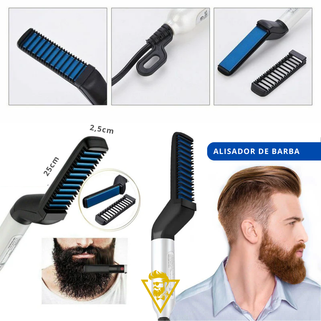 Plancha y Cepillo Alisador 2 en 1 para Barba y Cabello – For Beaut FB161