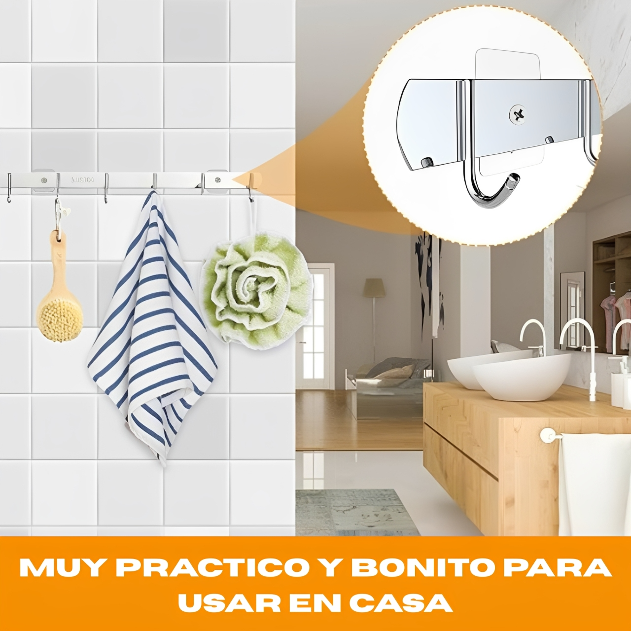 Colgador Adhesivo De Pared 10 Unidades