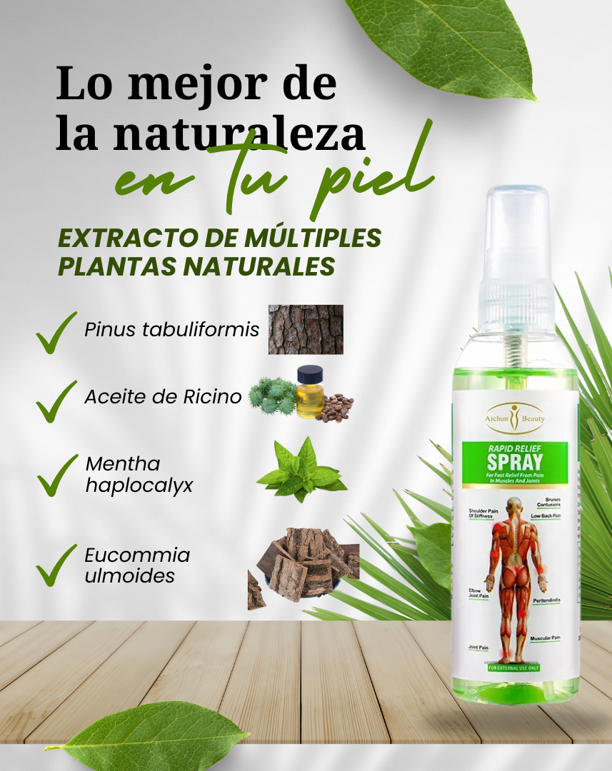 Extractos vegetales: Pinus tabuliformis, Aceite de Ricino, Mentha haplocalyx y Eucommia ulmoides