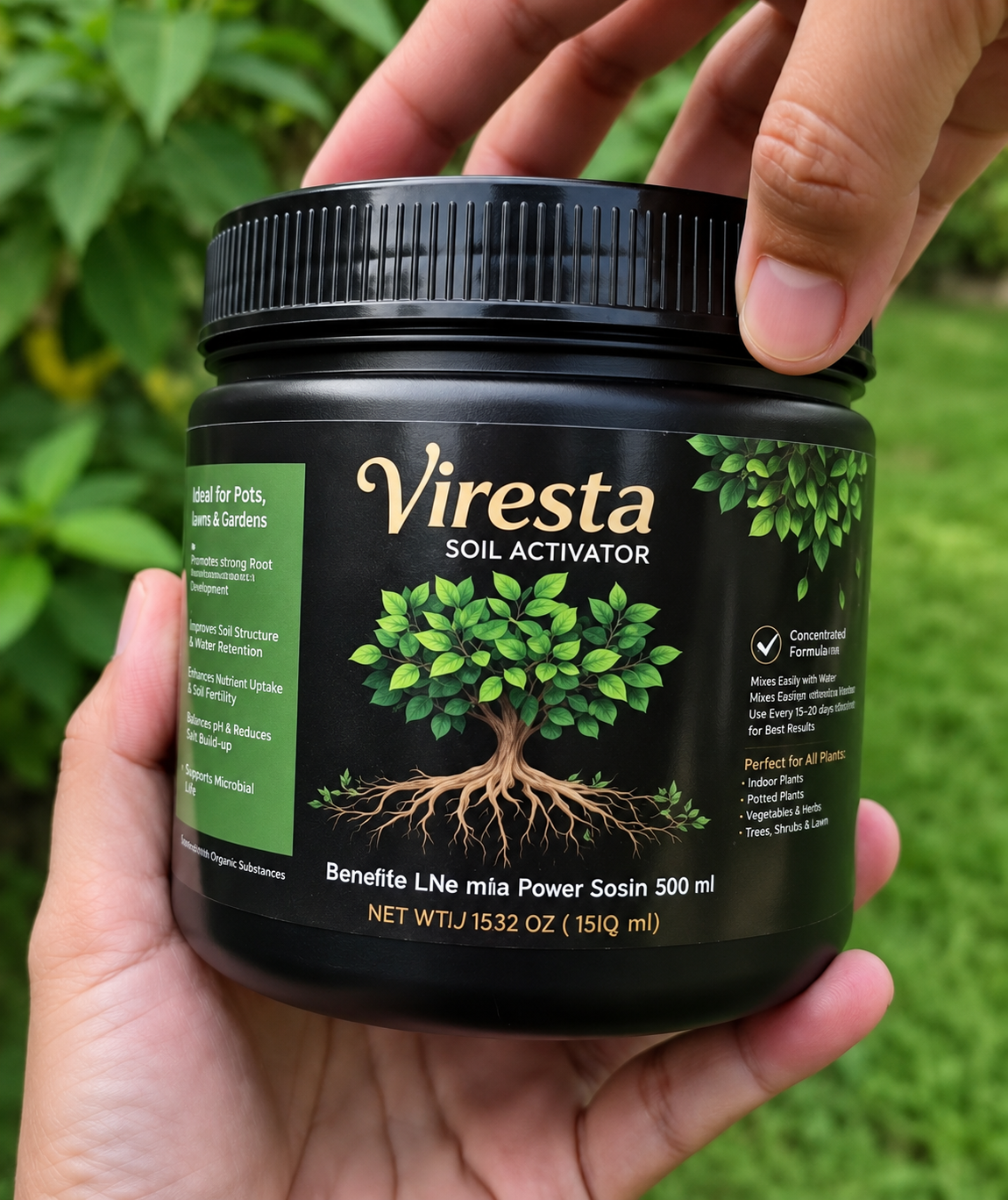 Viresta Soil Activator 500ml – frasco concentrado a base de sustancias orgánicas