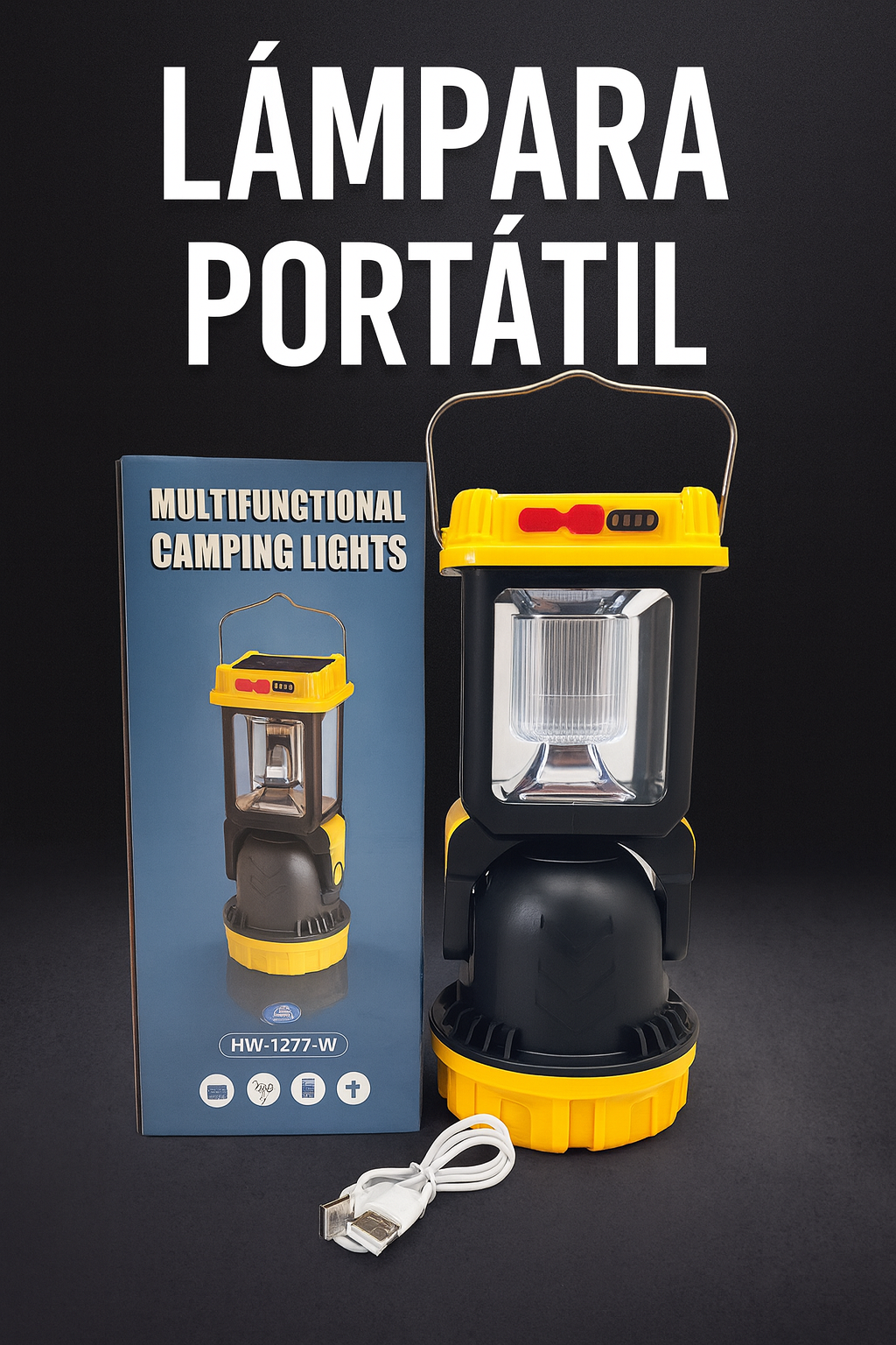 Luz Emergencia carga con panel solar