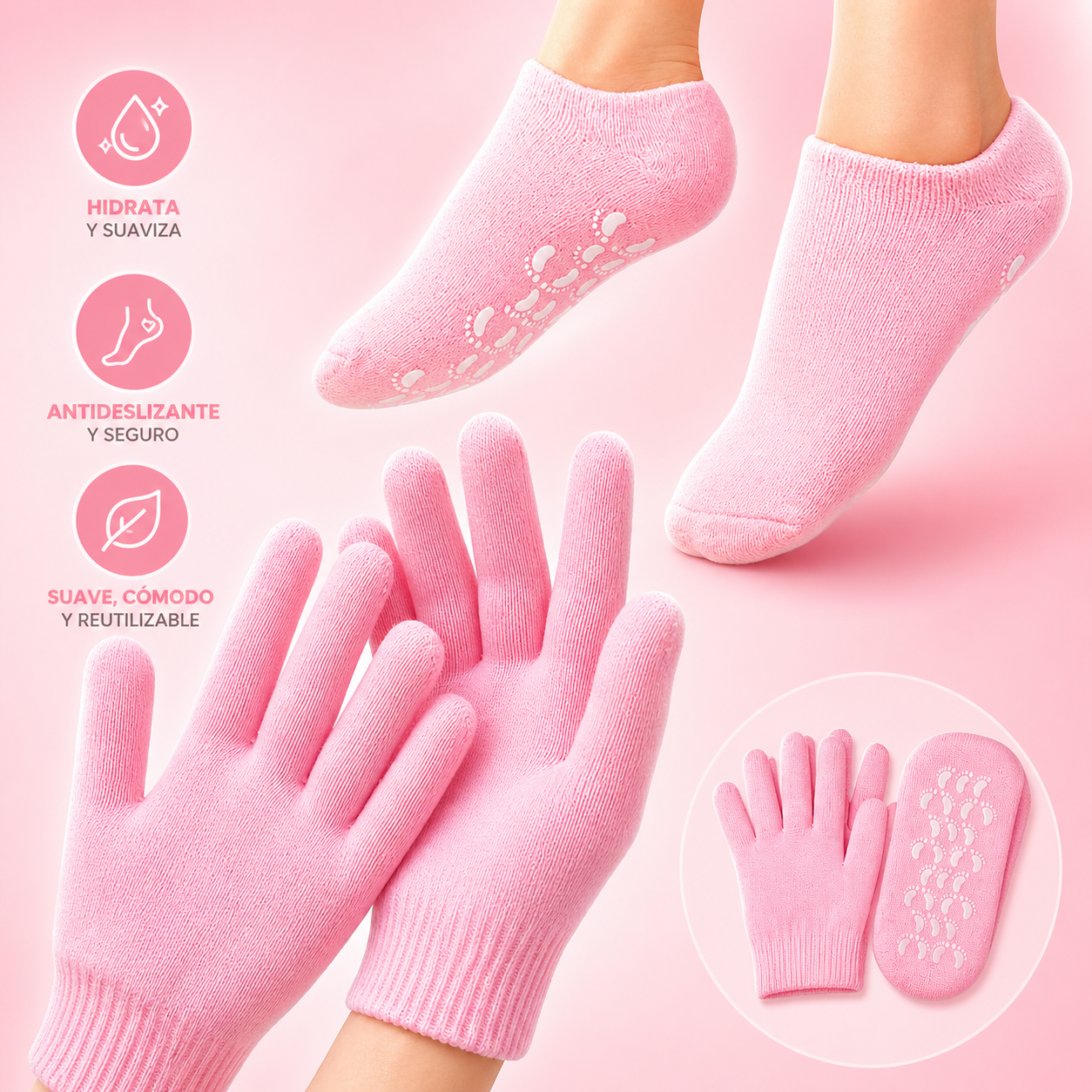 SET DE GUANTES Y MEDIAS DE GEL SPA HIDRATANTE