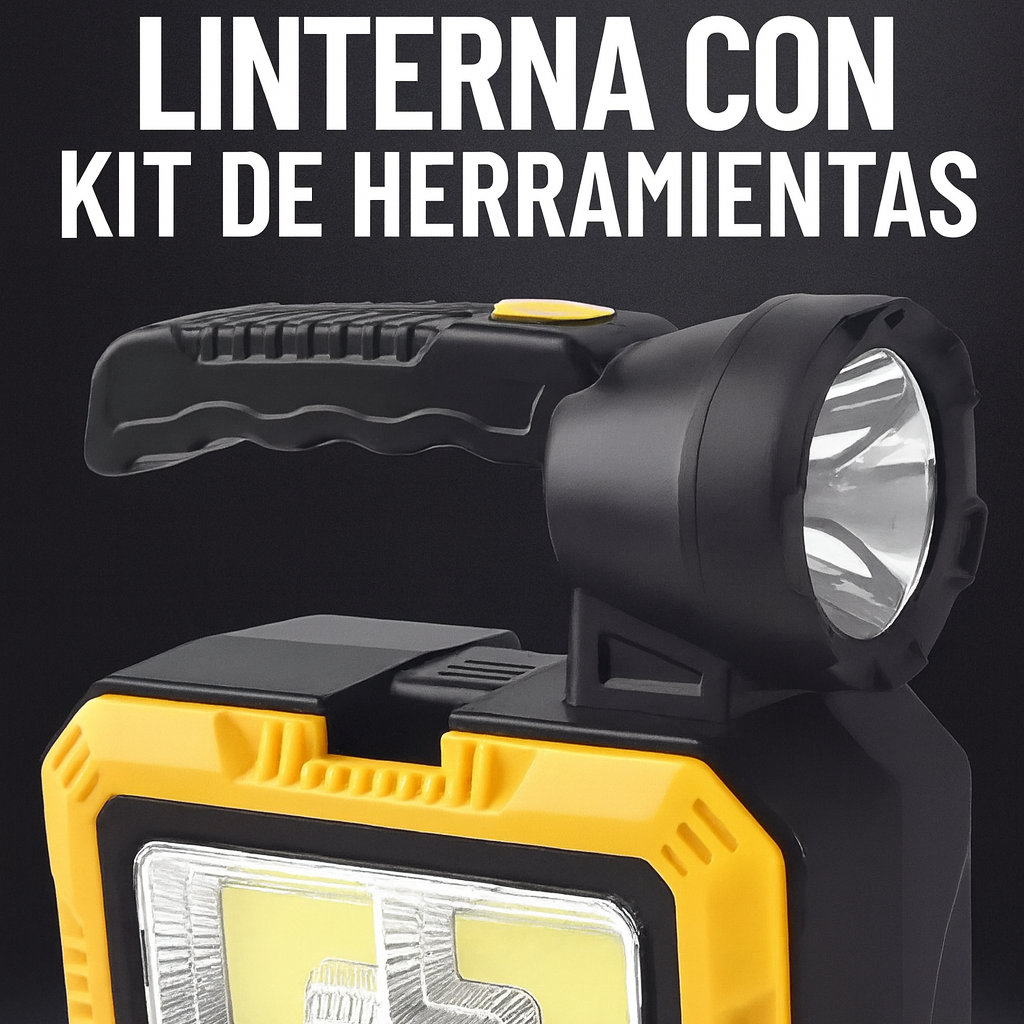 Kit herramientas, linterna y cargador