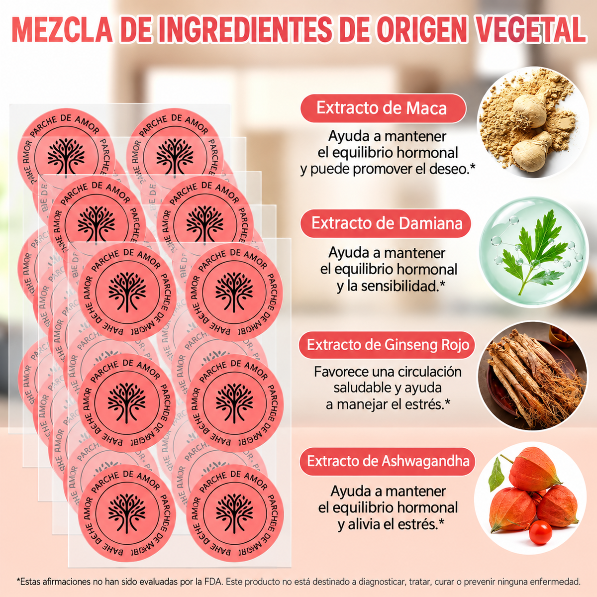 Pack Love Patches Acentia Labs de 30 parches para un mes