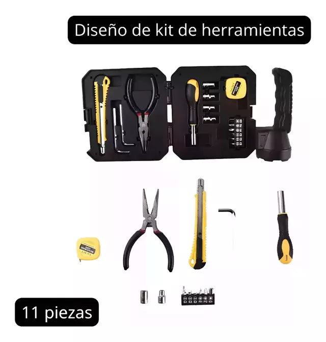 Kit herramientas, linterna y cargador