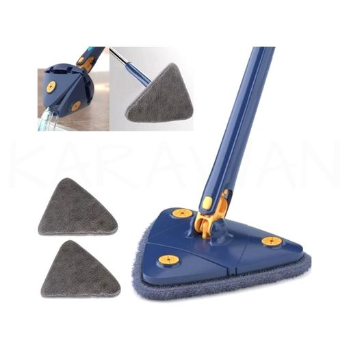 Mopa triangular con 2 paños de microfibra incluidos