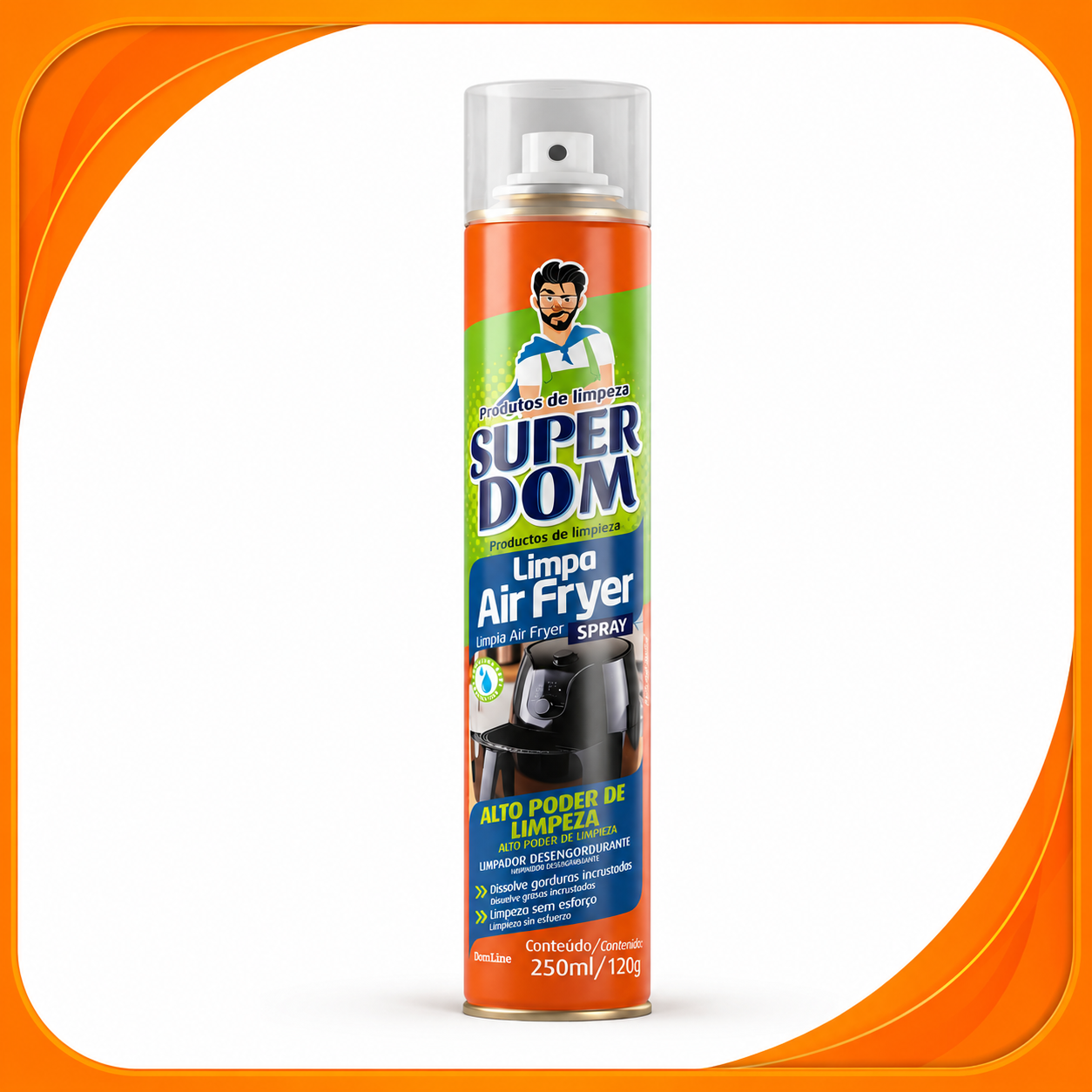 SUPER DOM Limpia Air Fryer Spray 250ml - Producto