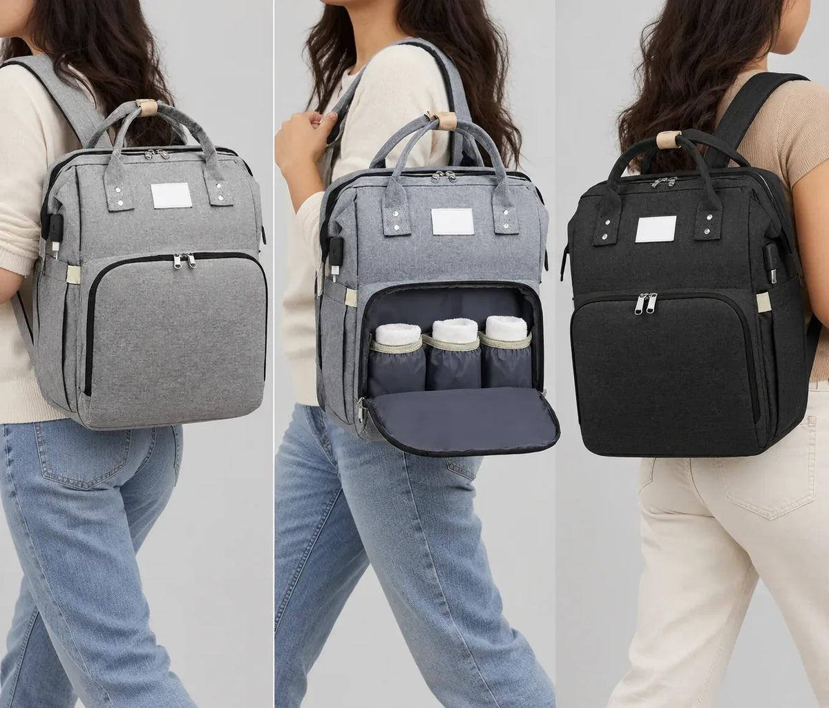 Mochila Pañalera 3 en 1: Mochila, Cuna y Cambiador