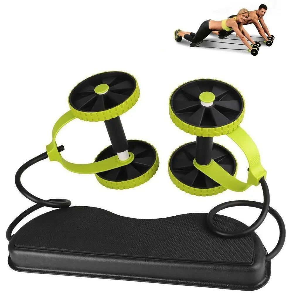 Revoflex Xtreme – ruedas dobles con bandas elásticas y base de apoyo para pies